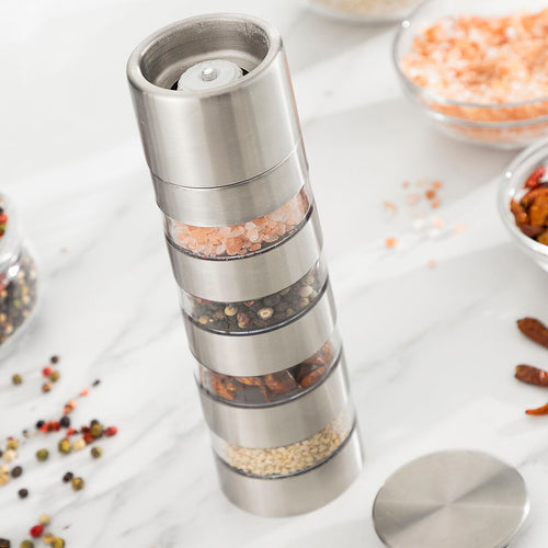 4-in-1  Keramik Gewürzmühle mit 4 Behältern