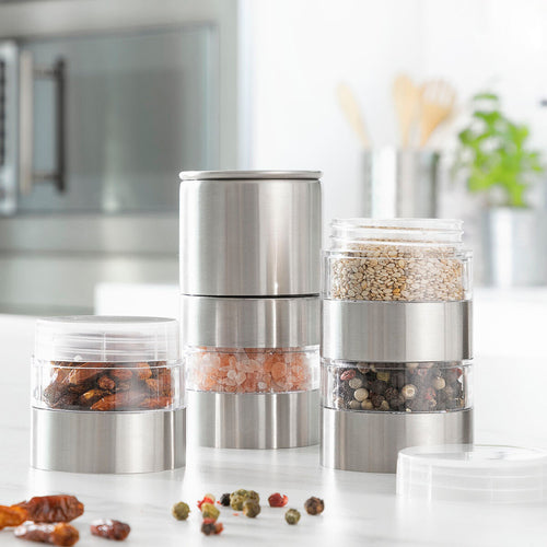4-in-1  Keramik Gewürzmühle mit 4 Behältern