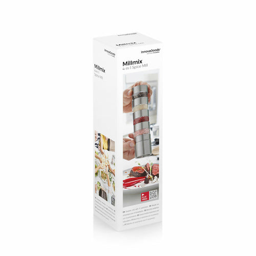 4-in-1  Keramik Gewürzmühle mit 4 Behältern