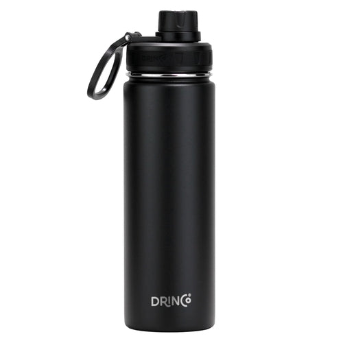 DRINCO® 650ml Edelstahl Sport Wasserflasche - Black
